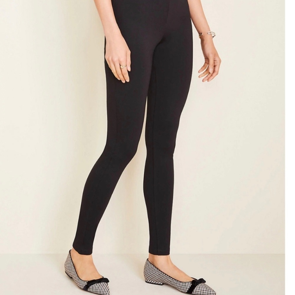 NWT Ann Taylor Seamed Ponte Side Zip Leggings